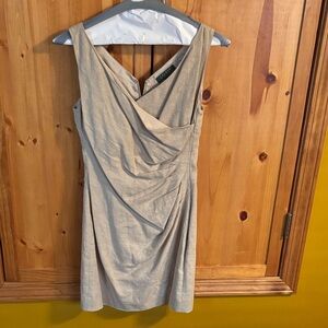 Ralph Lauren Beige Draped Mini Dress